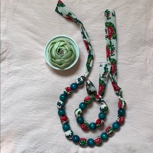 Necklace and bracelet set.